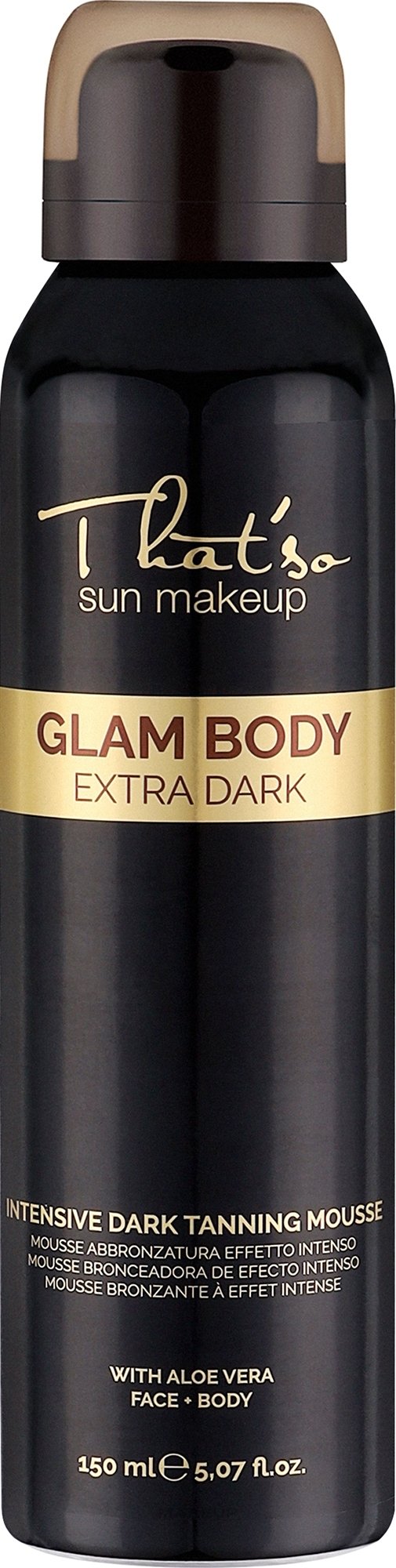 That's Sun Makeup Glam Body Mousse Extra Dark Sun Spray isepruunistav vaht DHA 8 150ml hind