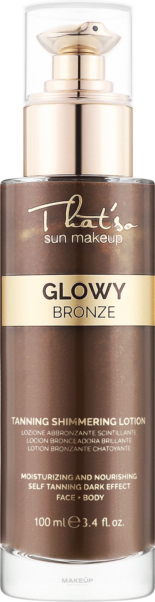 See on päikesemeik GLOWY BRONZE isepruunistav emulsioon, mis annab sära DHA 5,5 hind