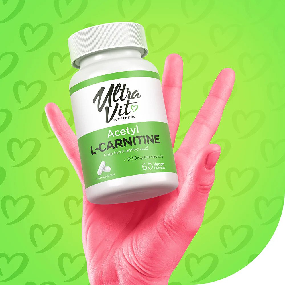 UltraVit Acetyl-L-Carnitine 60 kapsli bänner
