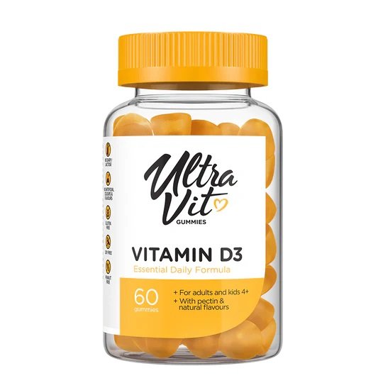 UltraVit Gummies Vitamin D3 60 kummikommid