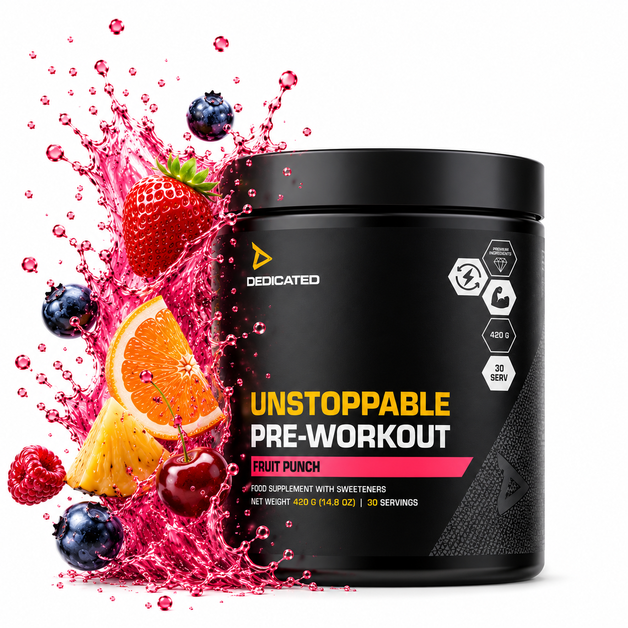 Dedicated UNSTOPPABLE™ Pre-Workout – 420 g