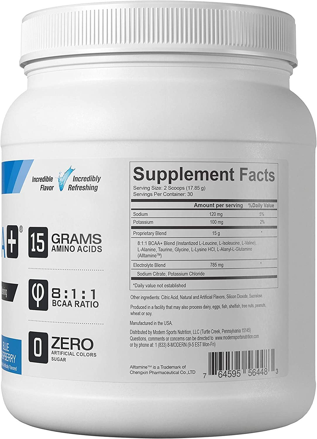 USP LABS Modern BCAA + 535.5 g composition