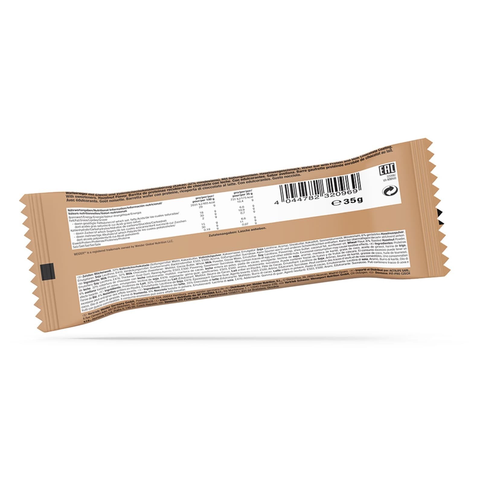 WEIDER 32% Whey Wafer Bar 35G hastraciatella