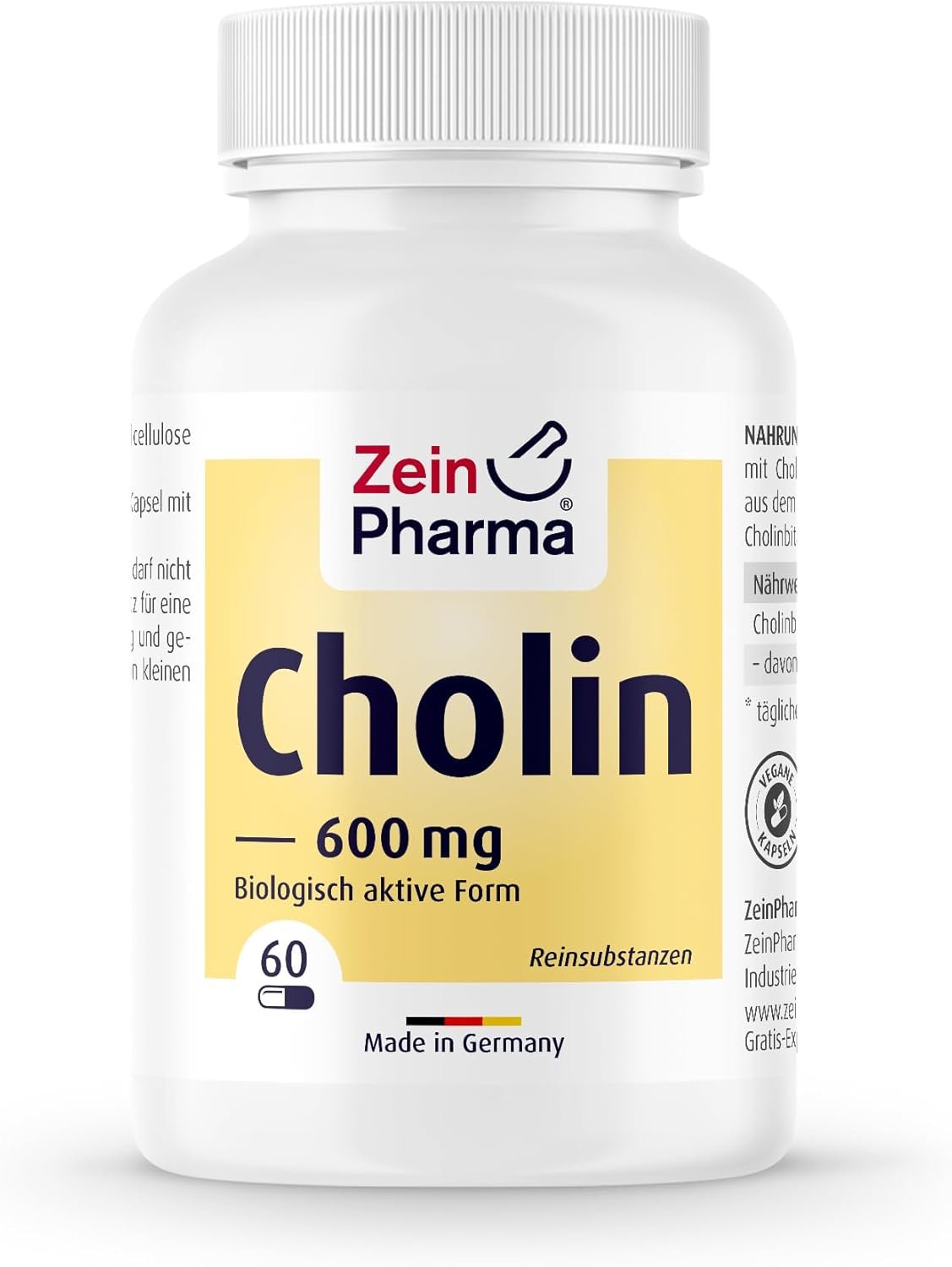 Zein Pharma koliini hind, 600mg - 60 kapslit