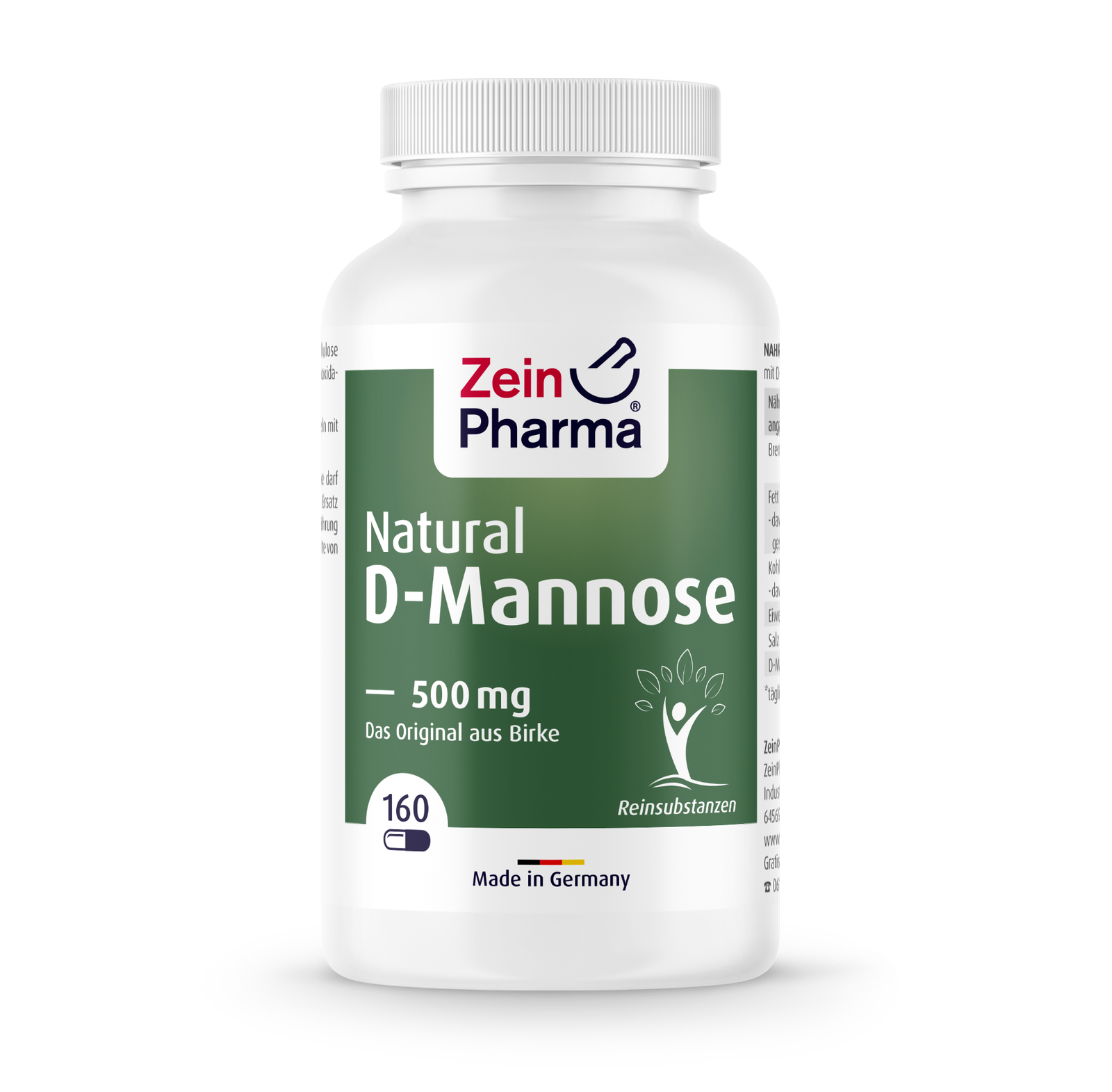 Zein Pharma Natural D-Mannose hind - 500mg, 160 kapslit