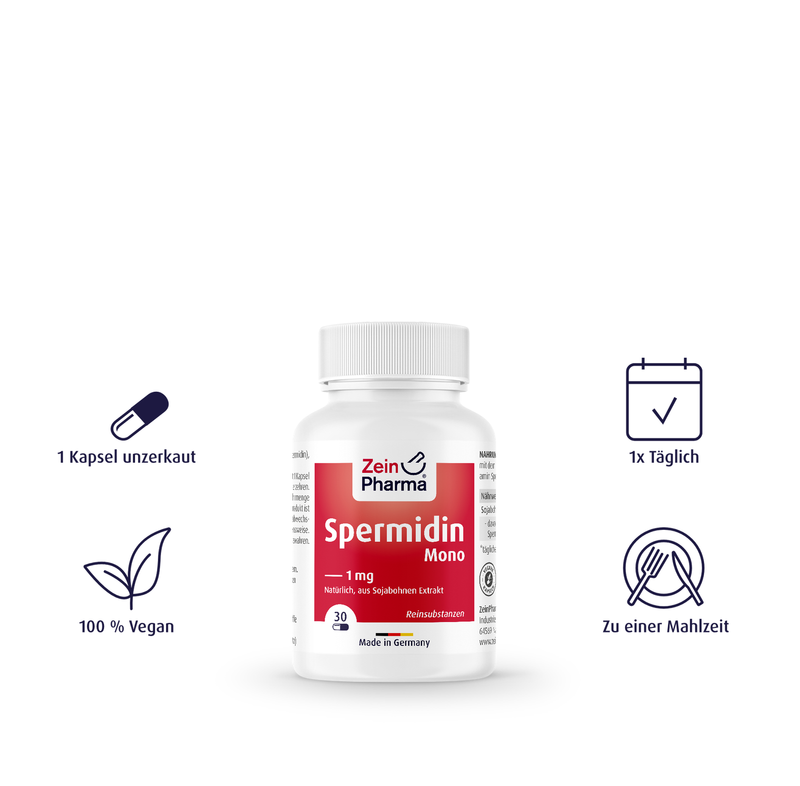 Zein PharmaSpermidin monokapslid 1 mg 30 kapslit